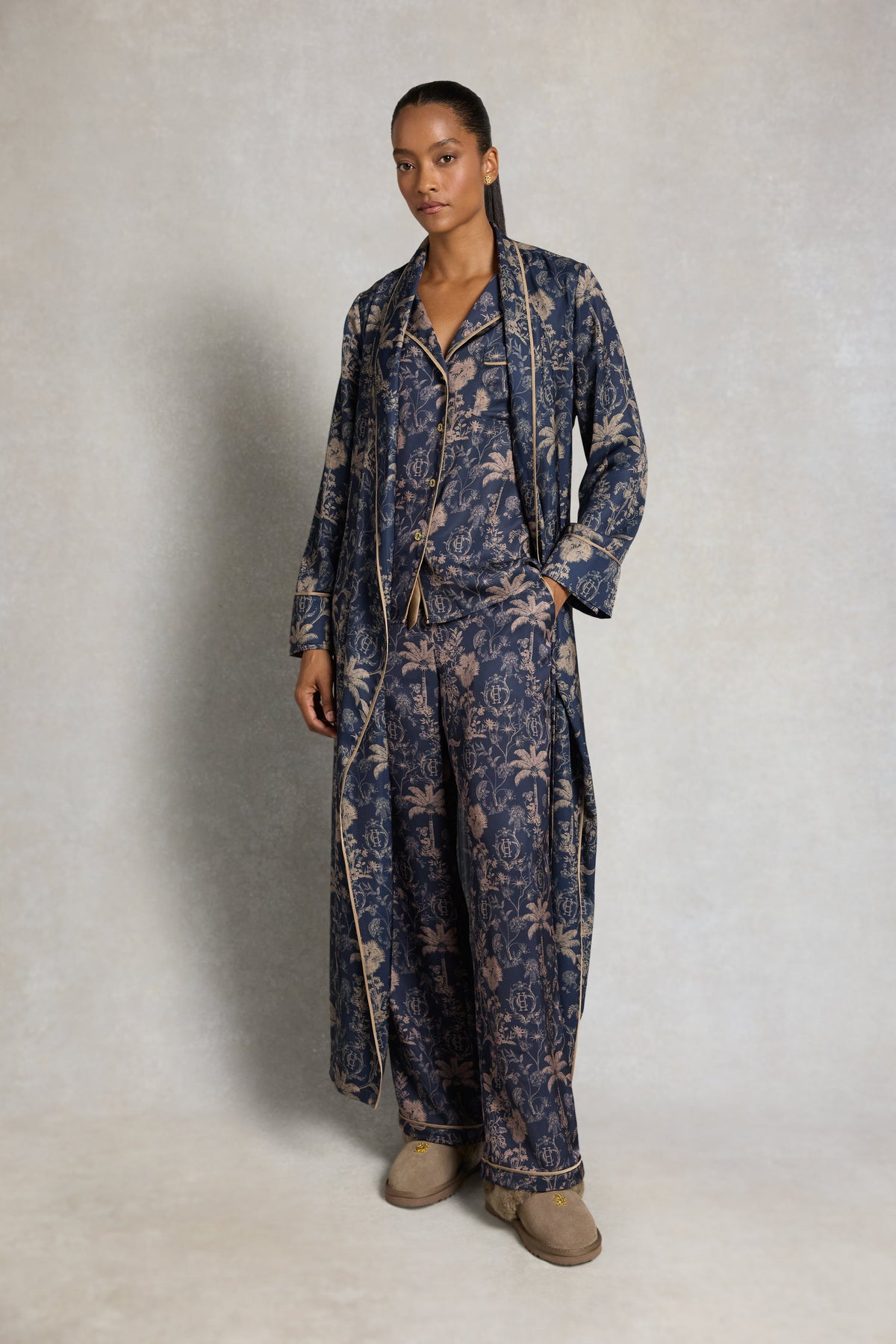 Satin Pyjama Set (Twilight Navy)