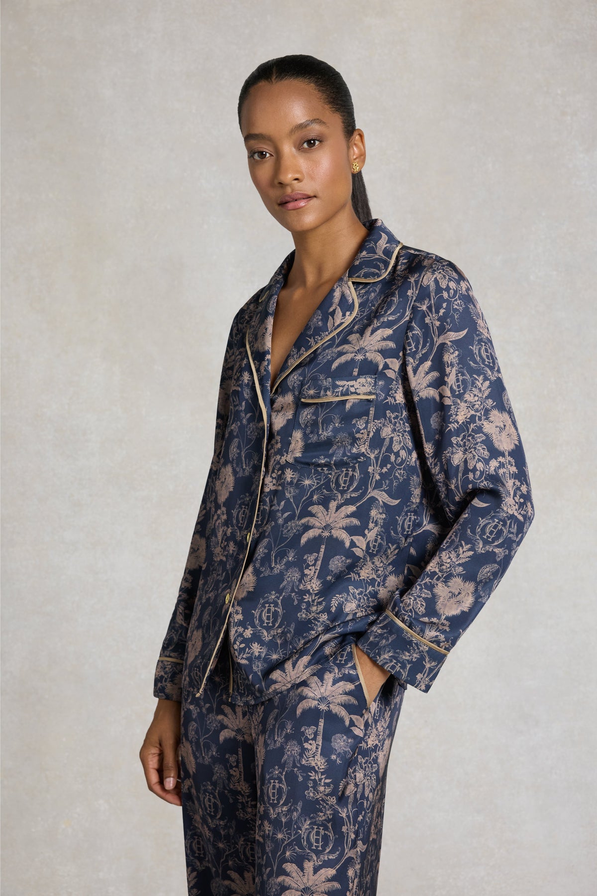 Satin Pyjama Set (Twilight Navy)