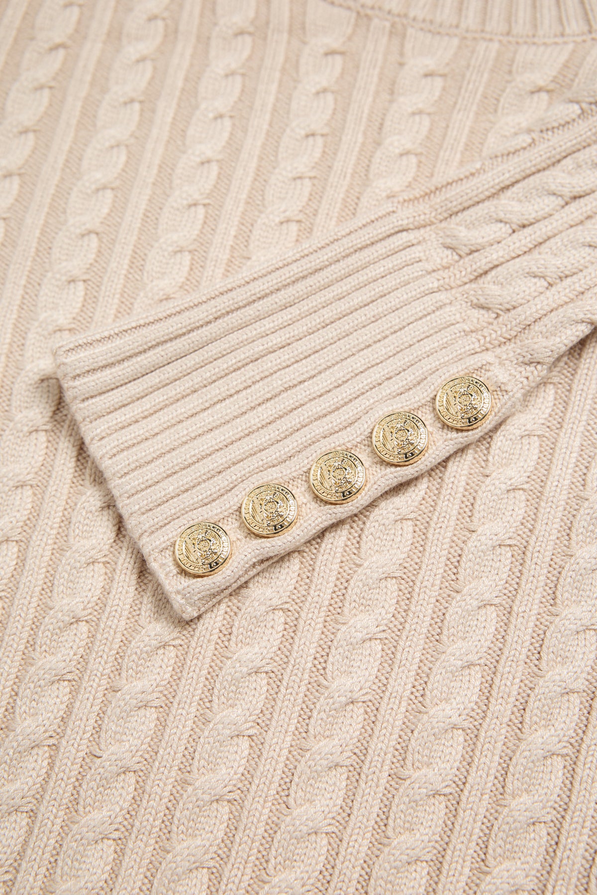 Seattle Cable Crew Knit (Oatmeal)