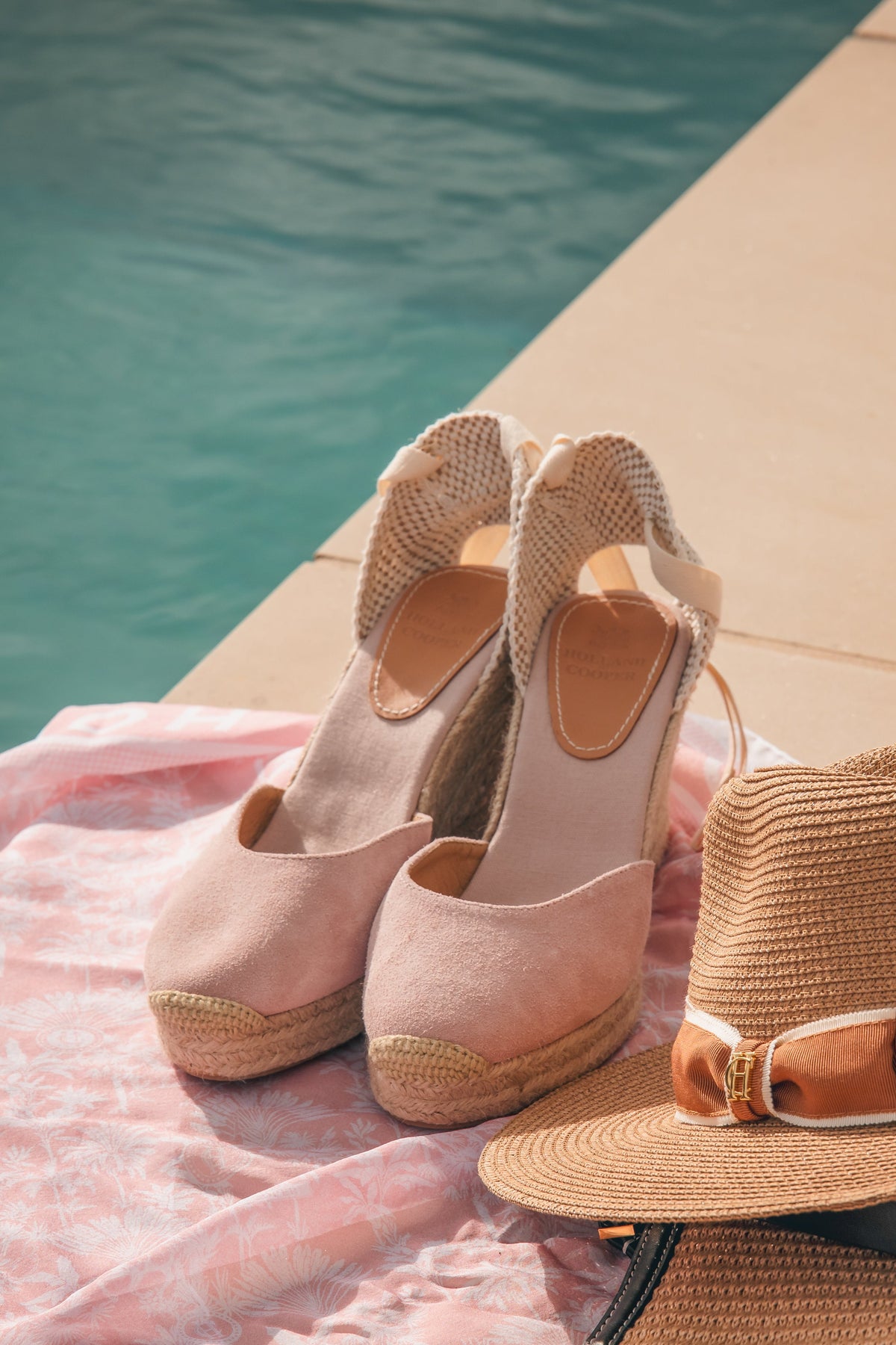 Seville Wedge Espadrille (Blush Pink)