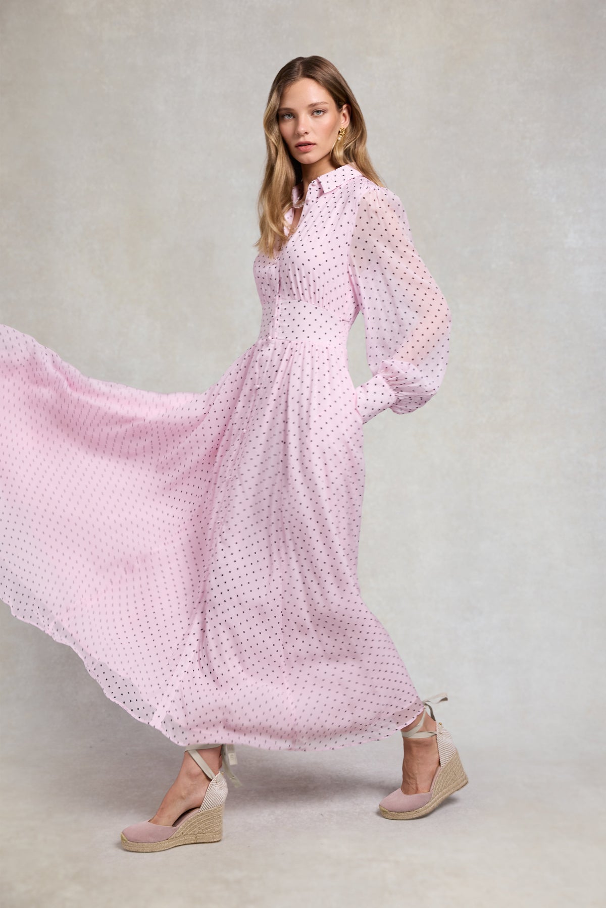 Seville Wedge Espadrille (Blush Pink)