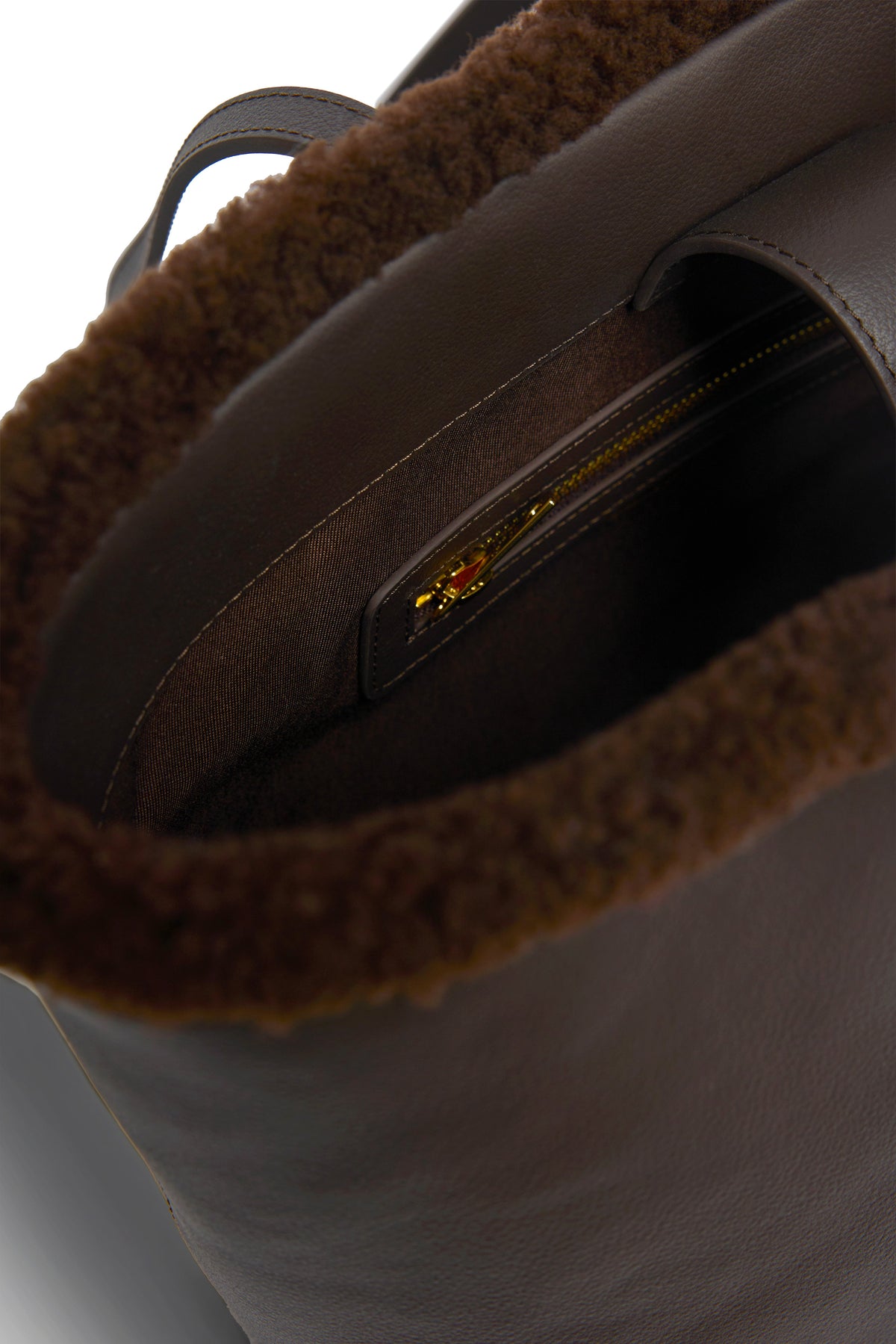 Shearling Tote (Chocolate)