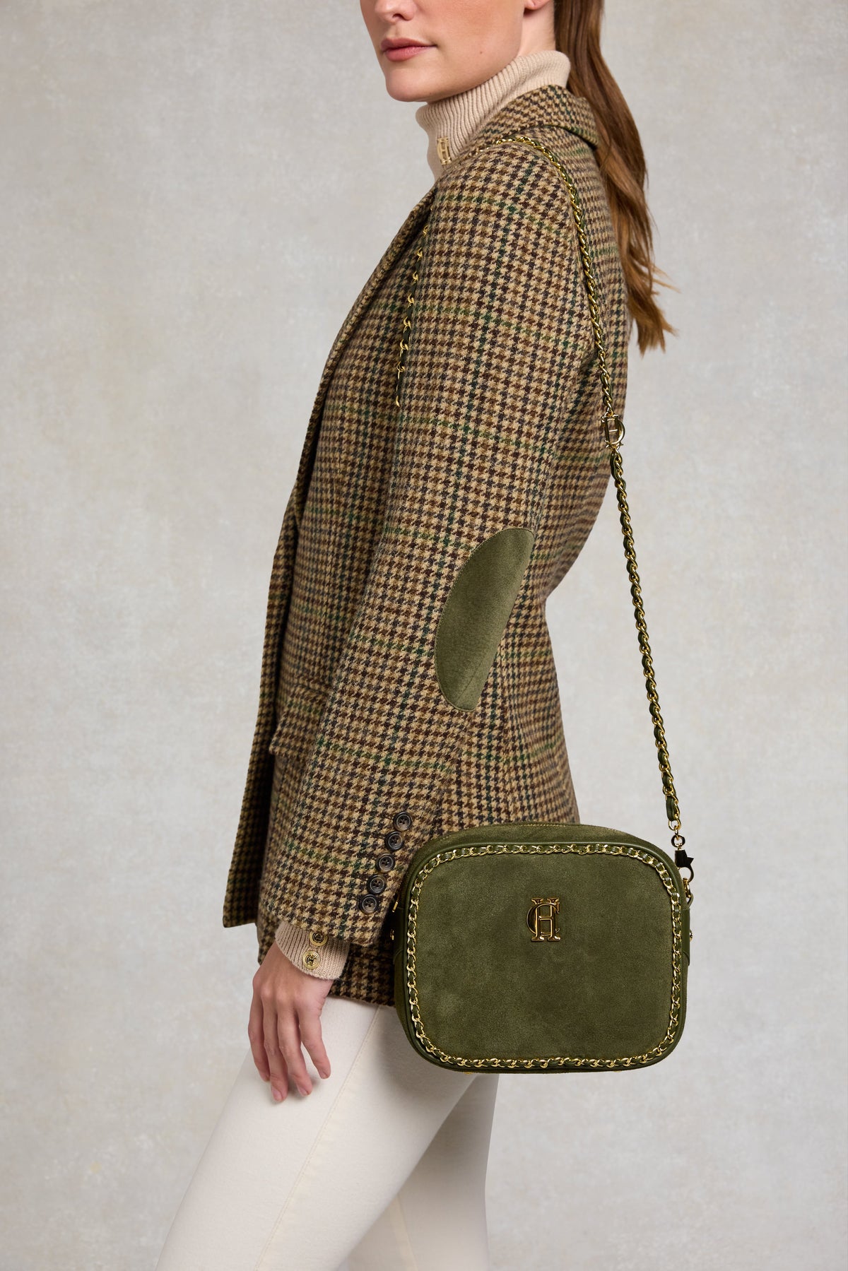 Soho Camera Bag (Olive Suede)