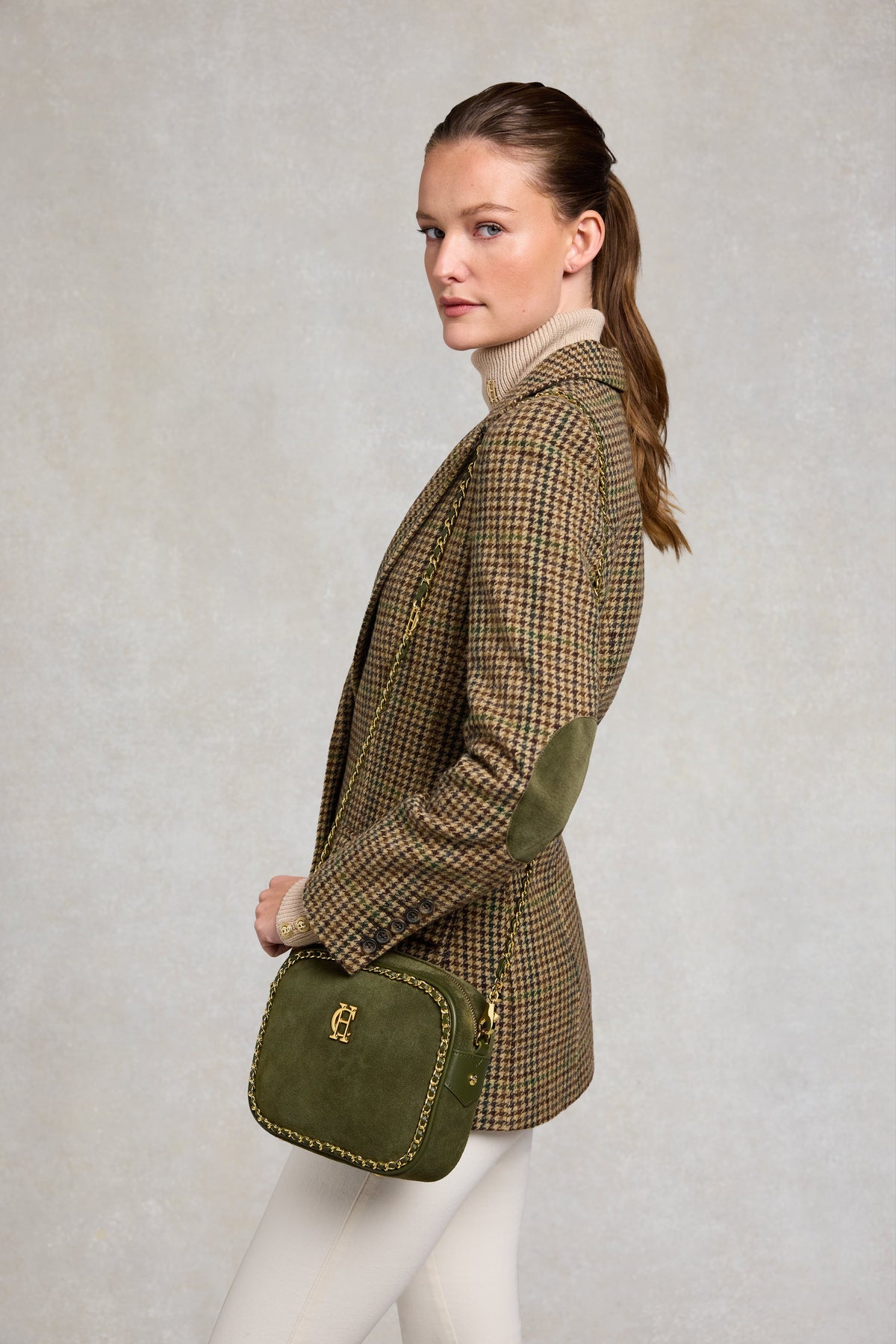 Soho Camera Bag (Olive Suede)
