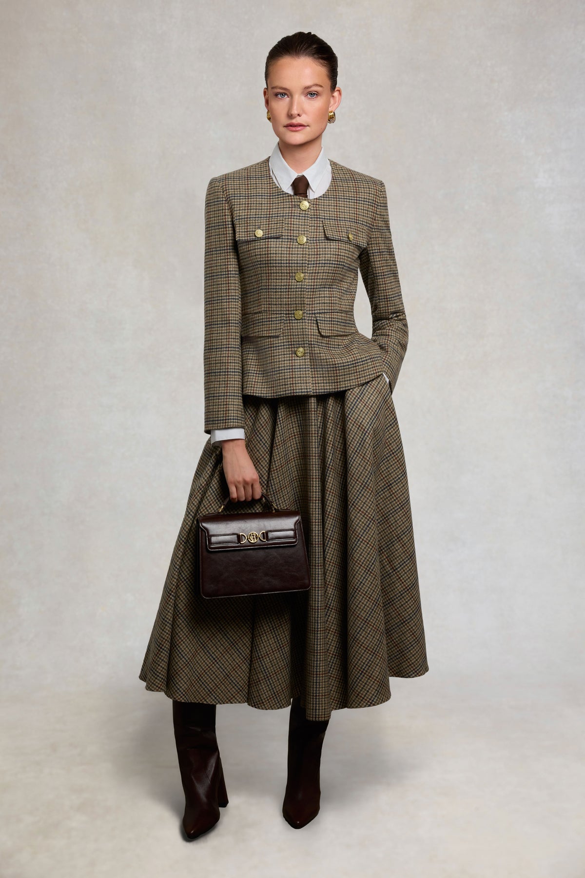 Tailored Peplum Jacket (Millen Gordon Tweed)