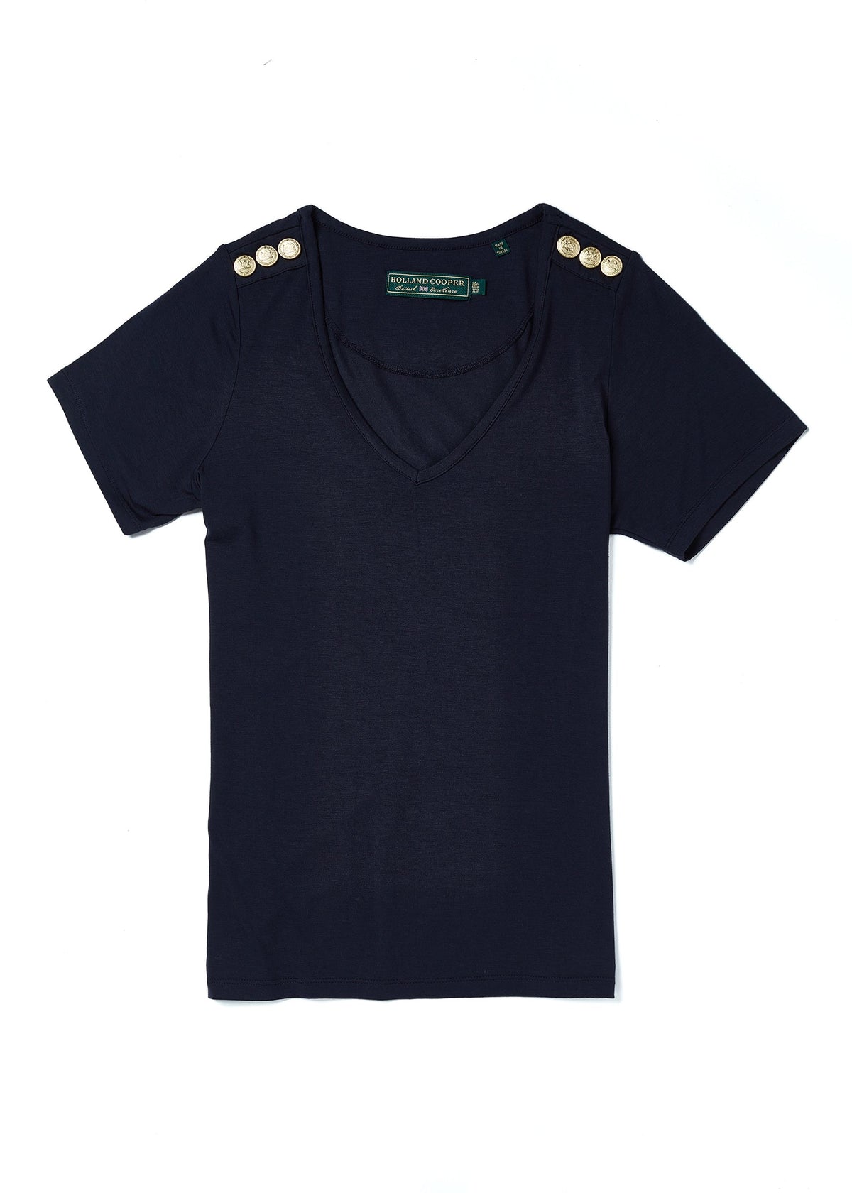 Relax Fit V-Neck Tee (Navy)