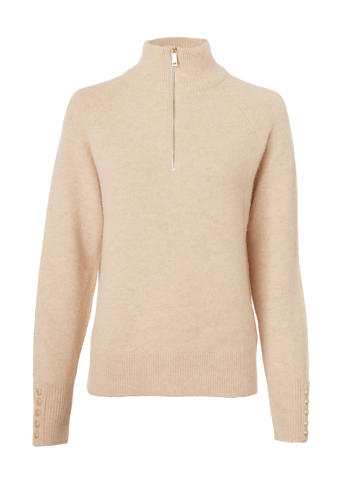 Tori Quarter Zip Knit (Camel)
