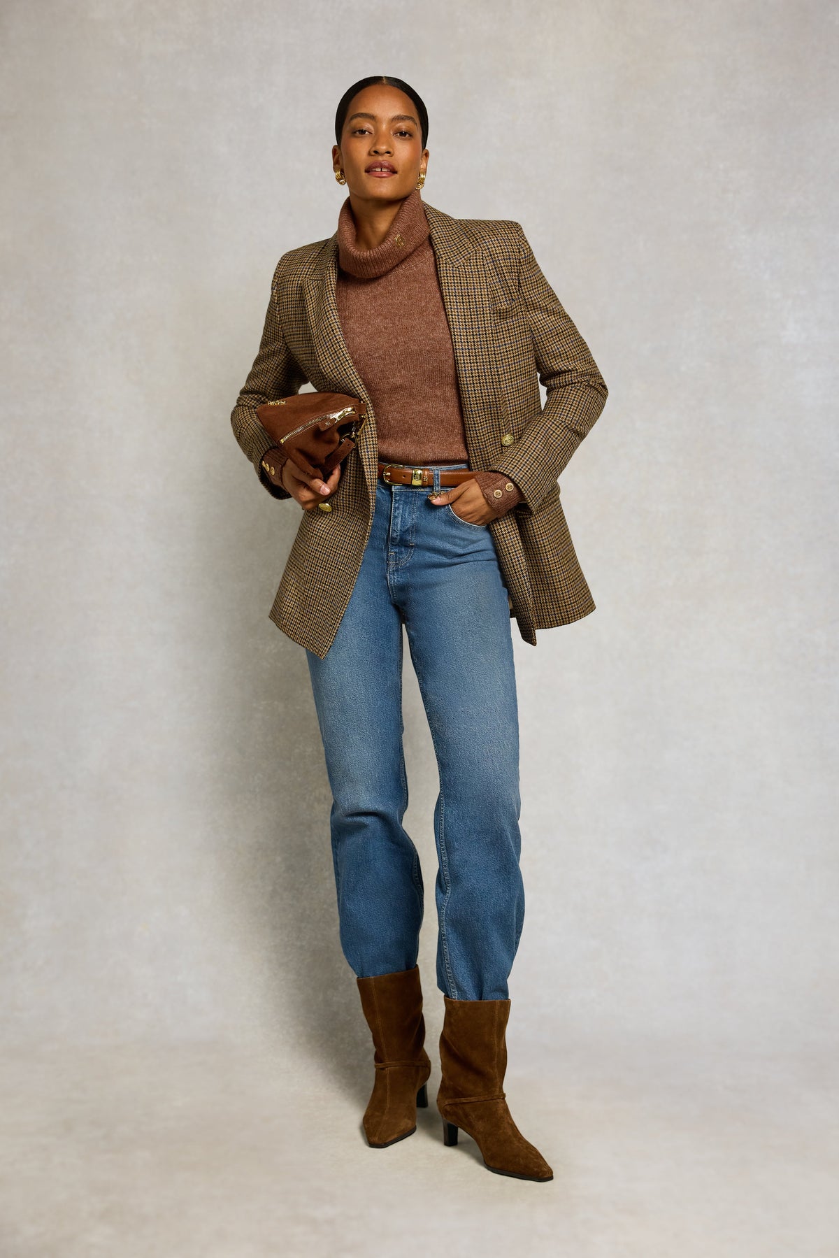 Tori Roll Neck Knit (Latte)