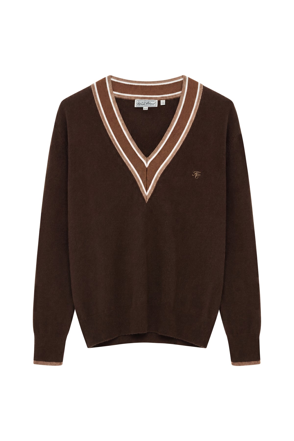 Woodcote V-Neck Knit (Chocolate)