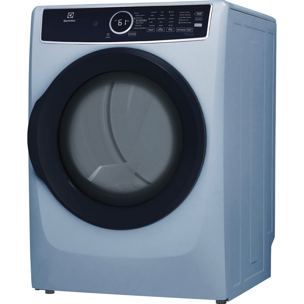 8.0 Cu-Ft Front Load Perfect Steam™ Gas Dryer with Instant Refresh in Glacier Blue