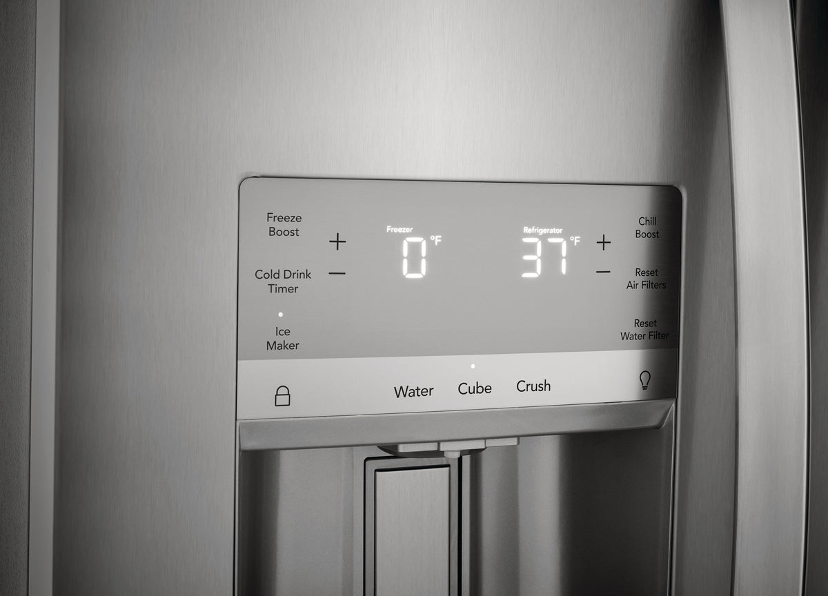 22.3 CuFt Counter Depth Side-by-Side Refrigerator in Stainless Steel with EvenTemp™ Cooling System