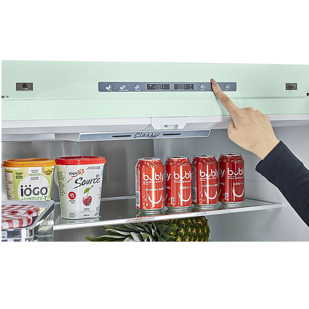 21.4 CuFt Wide Counter Depth Refrigerator in Summer Mint Green