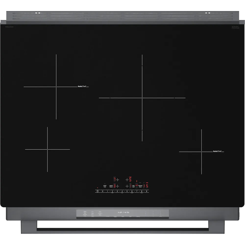 30-inch Slide-In Induction Range with 4 Elements - Black Stainless Steel