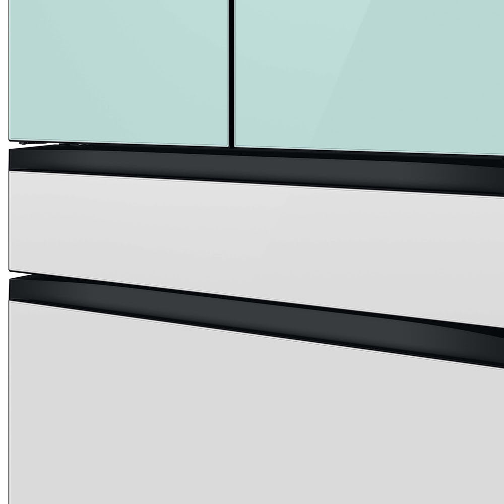 23.0 CuFt Smart Bespoke Panel Ready 4-Door French-Door Refrigerator in Morning Blue with Beverage Center