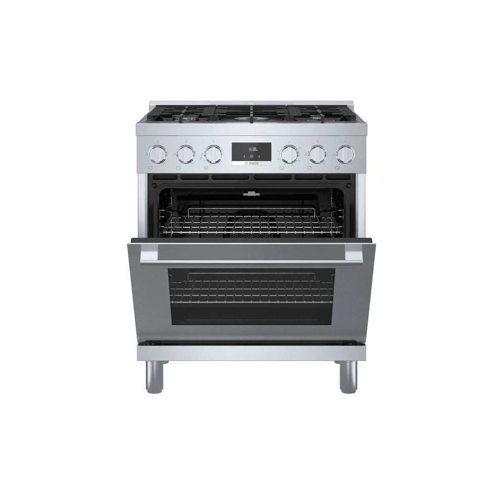3.7 Cu Ft 800 Series Freestanding 5-Burner Convection Gas Range - Stainless Steel