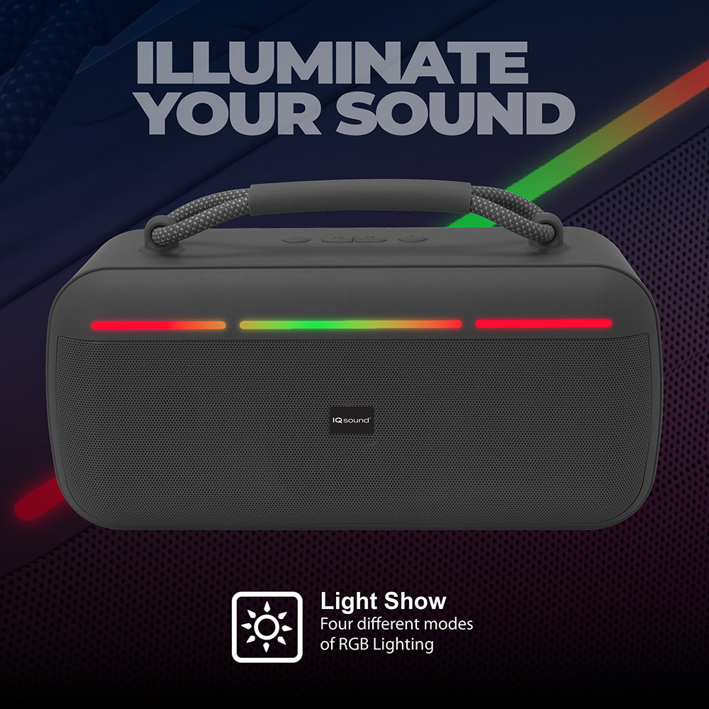 Halo Glow Portable Bluetooth Speaker - Black