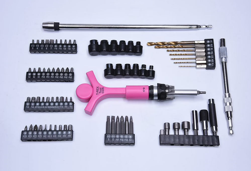 Ratcheting 83-Piece Screwdriver Set - Pink