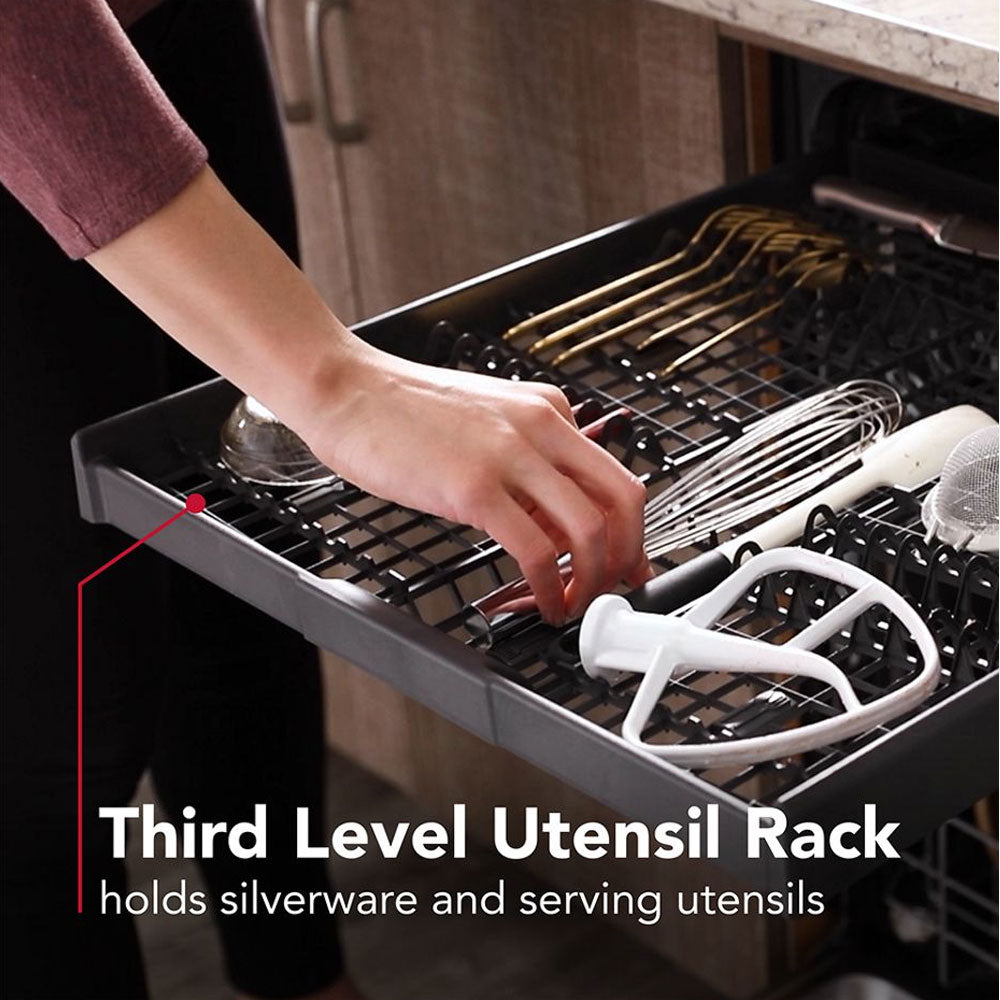 47 dBA Third Level Utensil Rack Dishwasher with 30+ Total Wash Jets