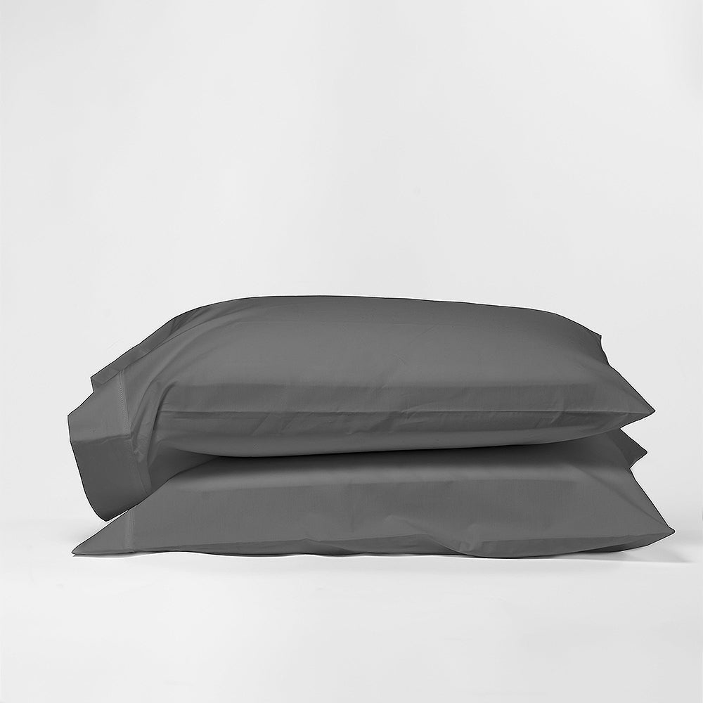 100% Pima Cotton Standard Pillowcase Set of 2, DreamCool™ Collection - Gray