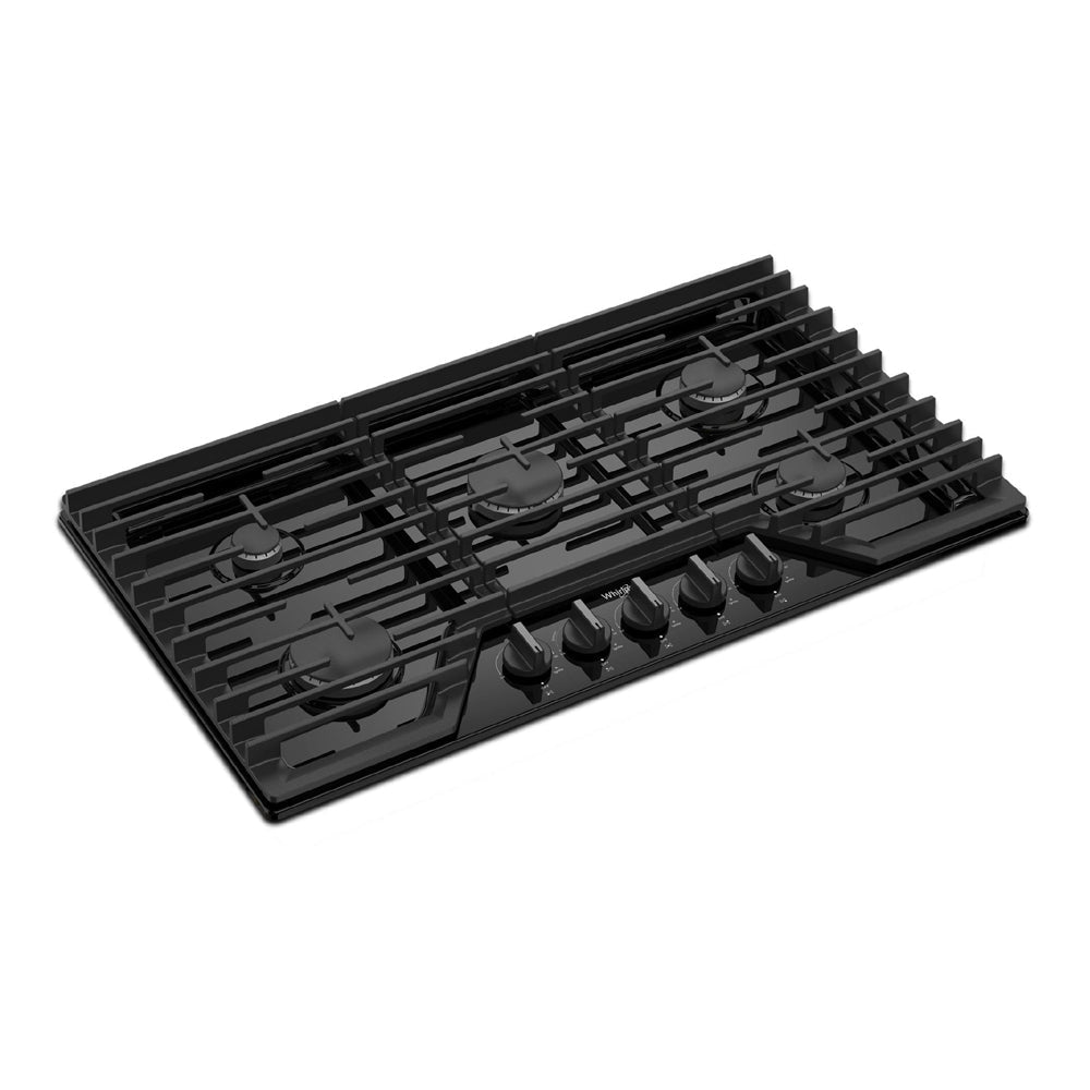 36-inch Gas Cooktop with Speed Heat Burner - Black