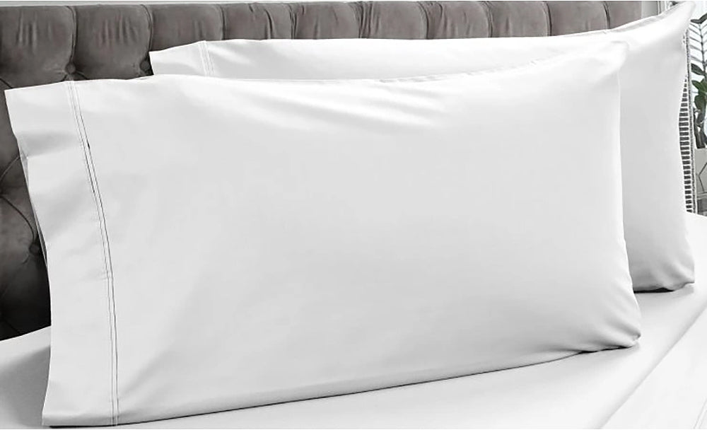 100% Pima Cotton King Pillowcase Set of 2, DreamCool™ Collection - White