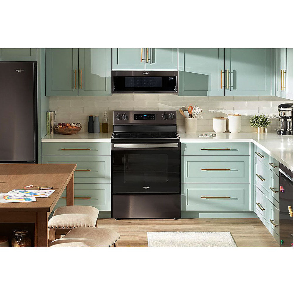 5.3 CuFt Freestanding Electric Range in Black Stainless Steel