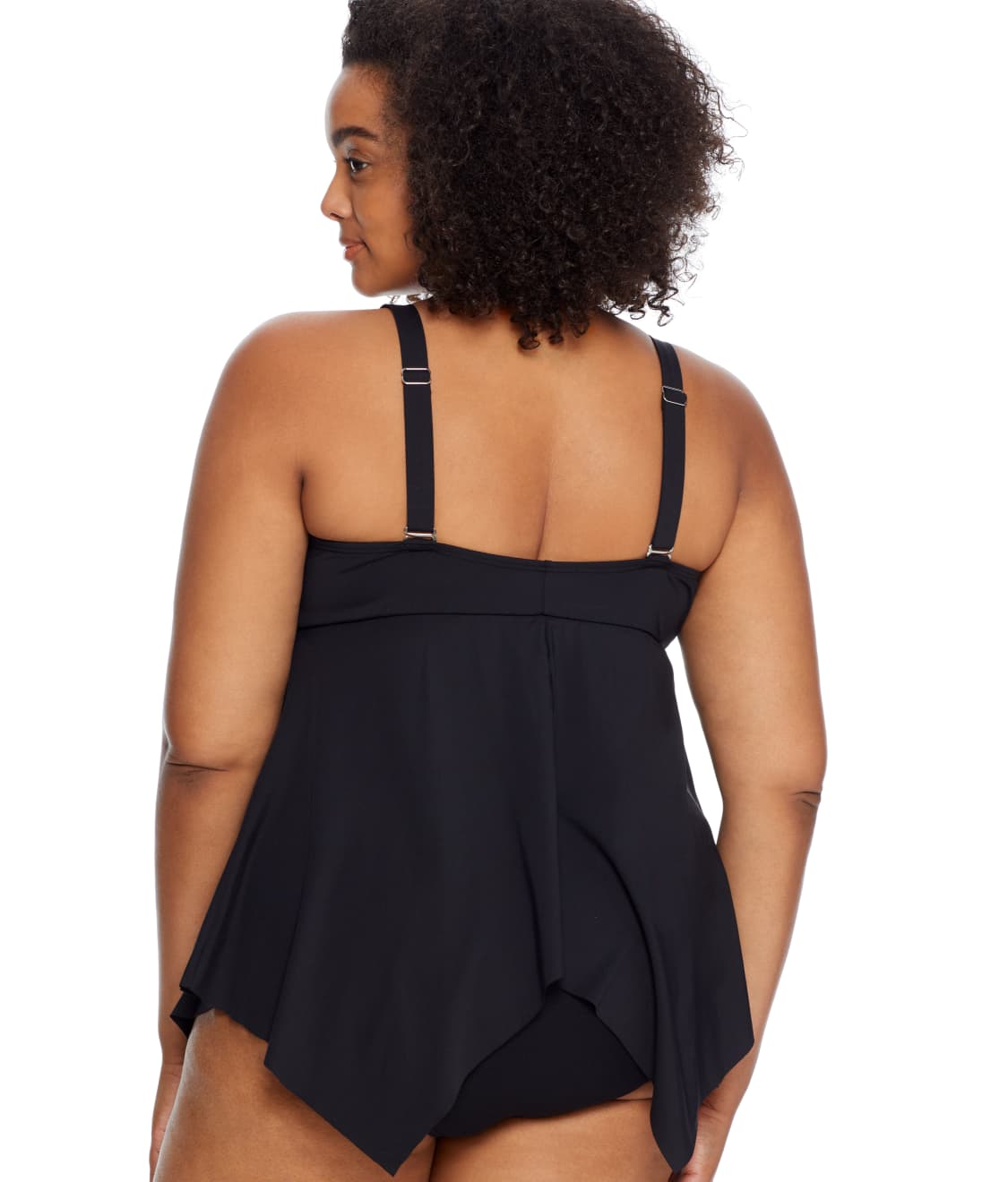 Plus Size Eco Onyx Sharkbite Underwire Tankini Top
