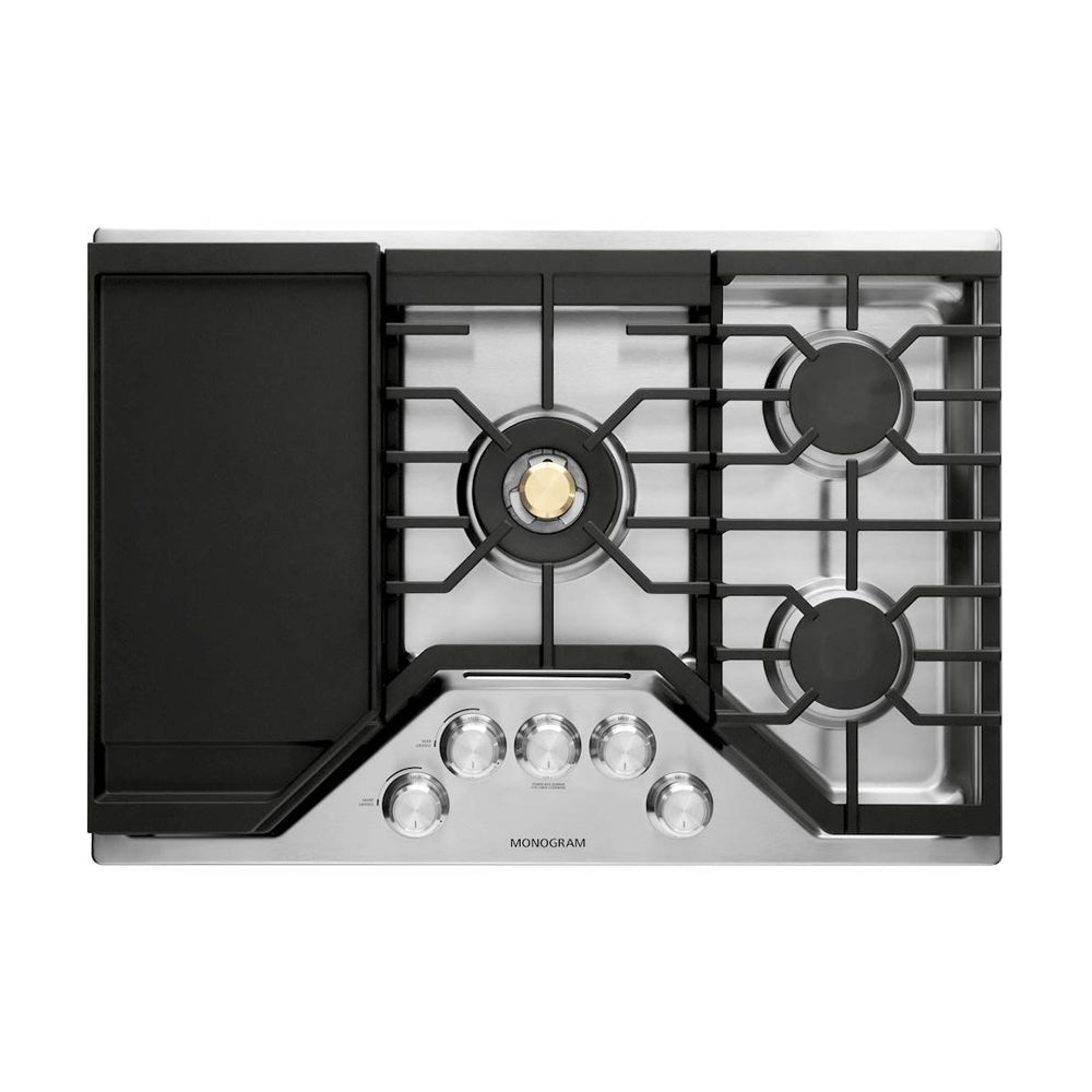 30-Inch Deep-Recessed Gas Cooktop - Stainless Steel