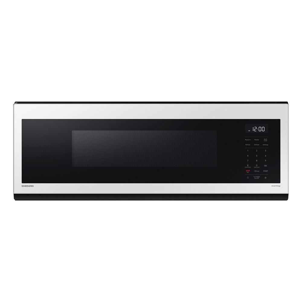BESPOKE 1.1 CuFt SLIM Over-the-Range Microwave in White Glass