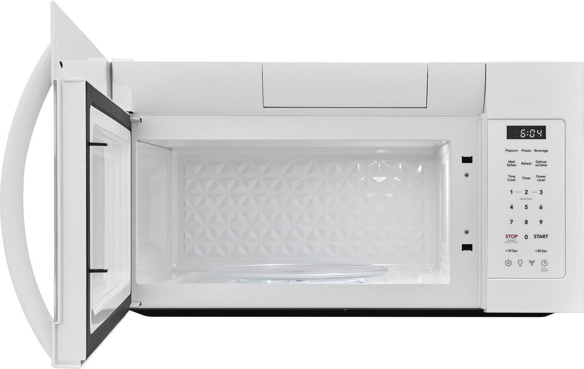1.8 CuFt 1000 Wattage Over-The-Range Microwave in White with 2-Speed Ventilation