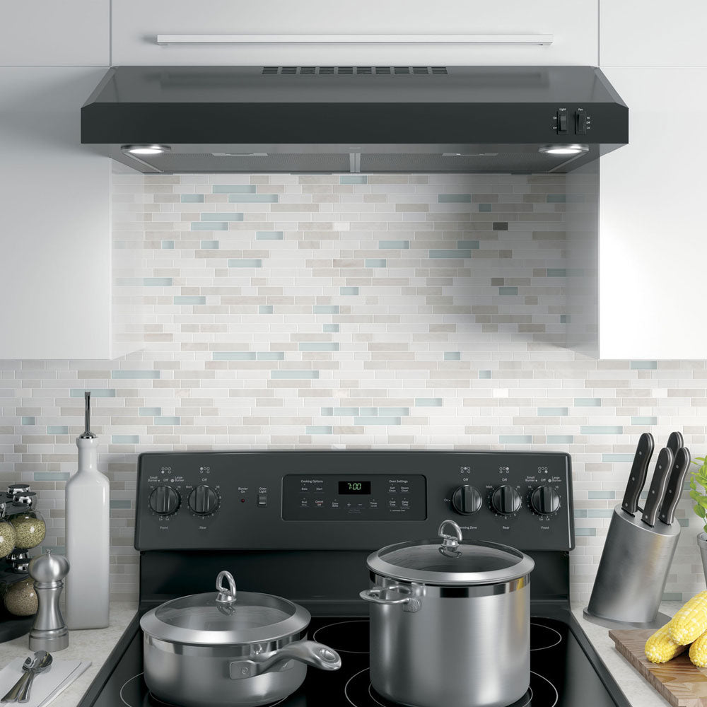 30" Under the Cabinet Convertible Hood — Black