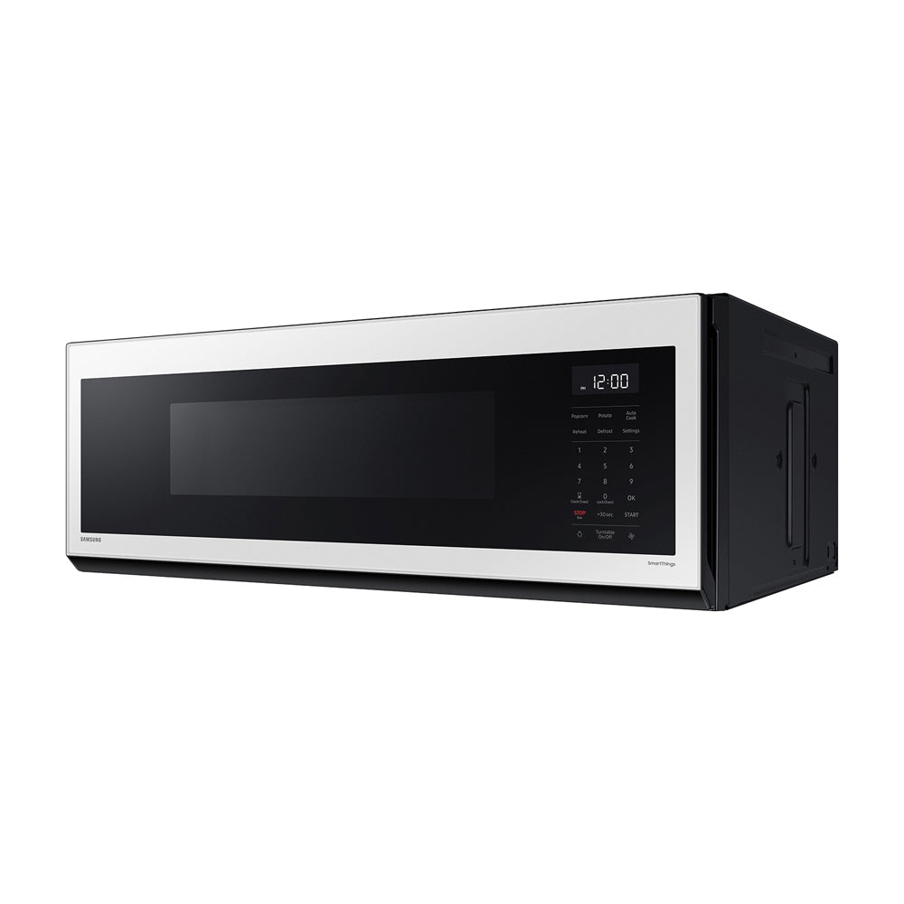 BESPOKE 1.1 CuFt SLIM Over-the-Range Microwave in White Glass