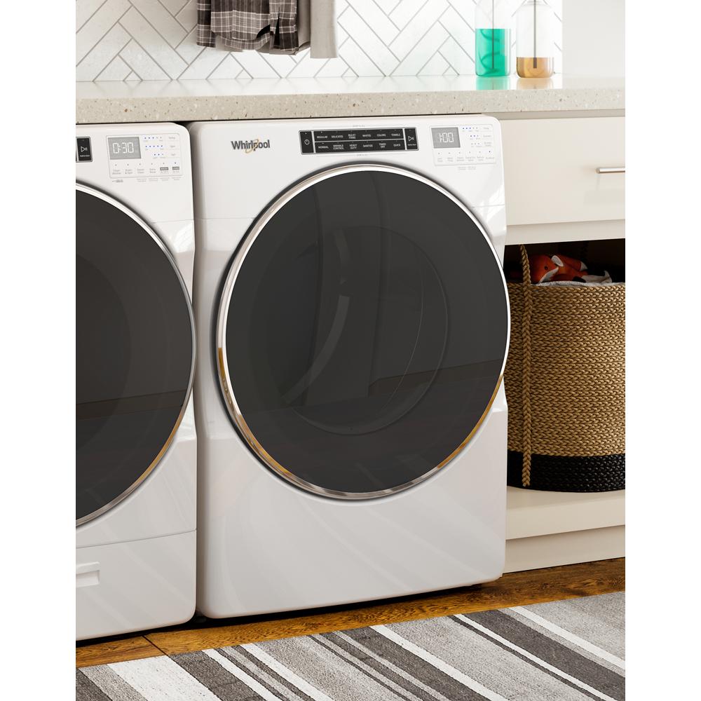 7.4 CuFt Stackable Vented Front-Load Electric Dryer In White With Steam Cycles