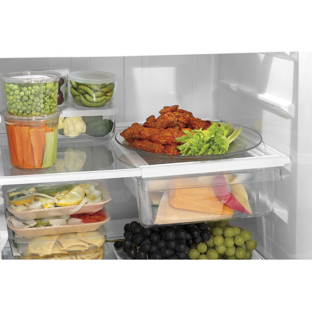 16.6 CuFt Top-Mount Refrigerator in White with Dairy Compartment