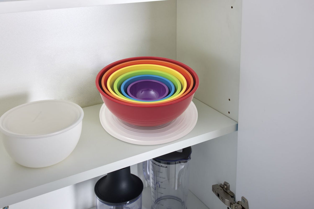 Set of 6 Melamine Mixing Bowls with Lids