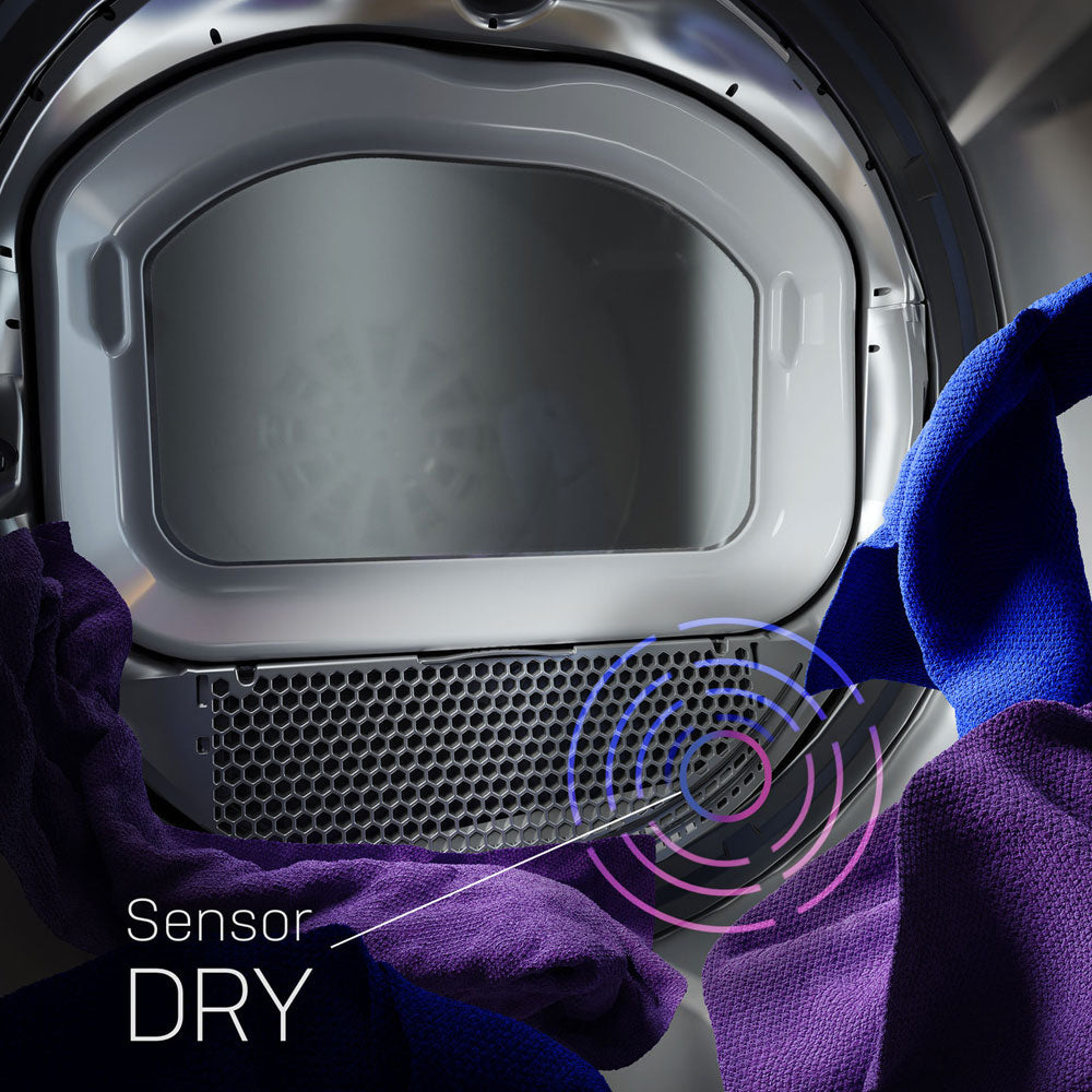 7.4 CuFt Smart Steam Sanitize White Gas Dryer with Sensor Dry