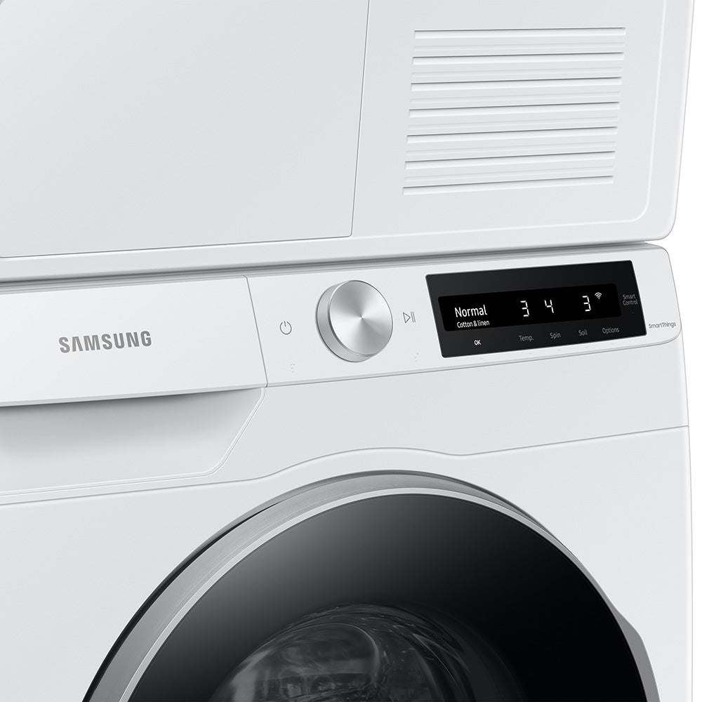 4.0 CuFt Smart Steam White Electric Dryer with Heat Pump Technology