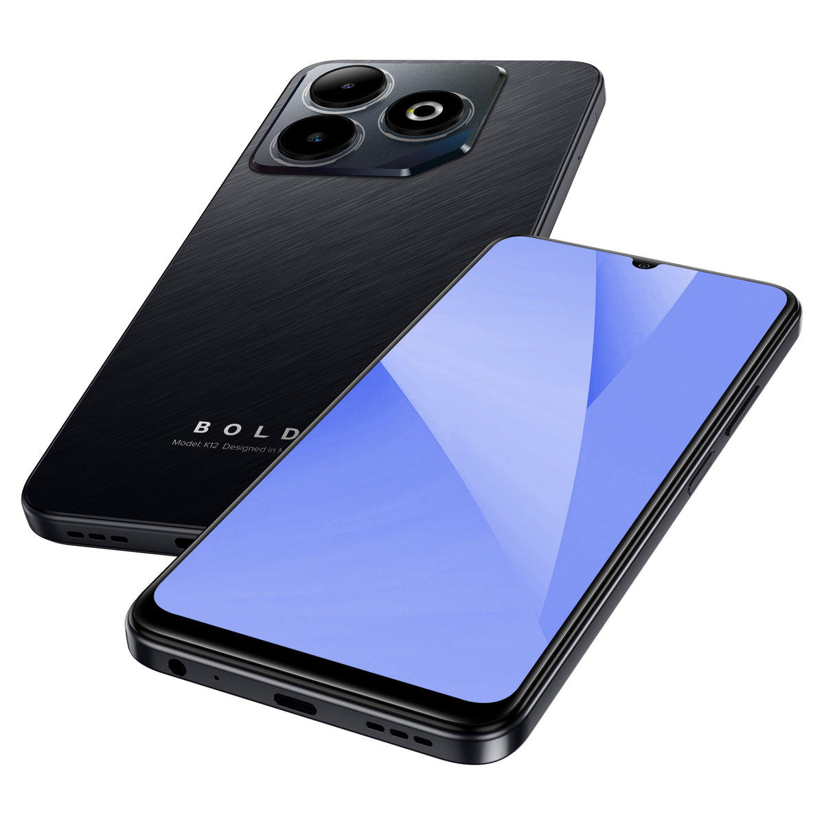 BOLD K12 6,8" HD Infinity Display 128GB Storage 4GB+(8GB Xtra RAM) Black