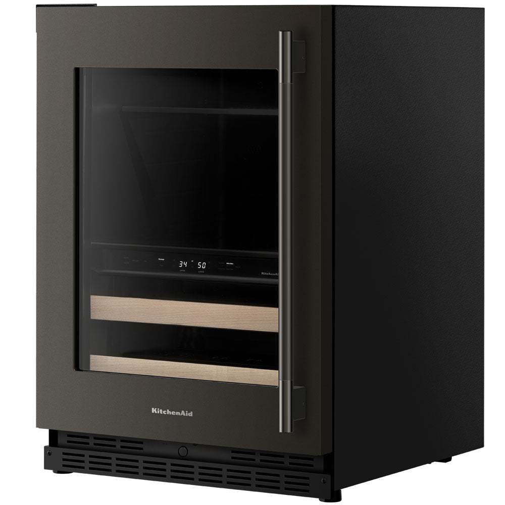 4.8 Cu. Ft. 24" Beverage Center with Glass Door and Wood-Front Racks