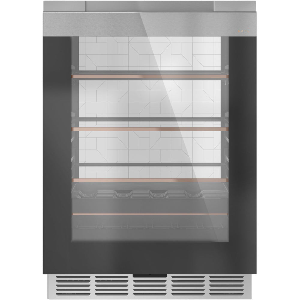 14-Bottle Beverage Center - Platinum Glass