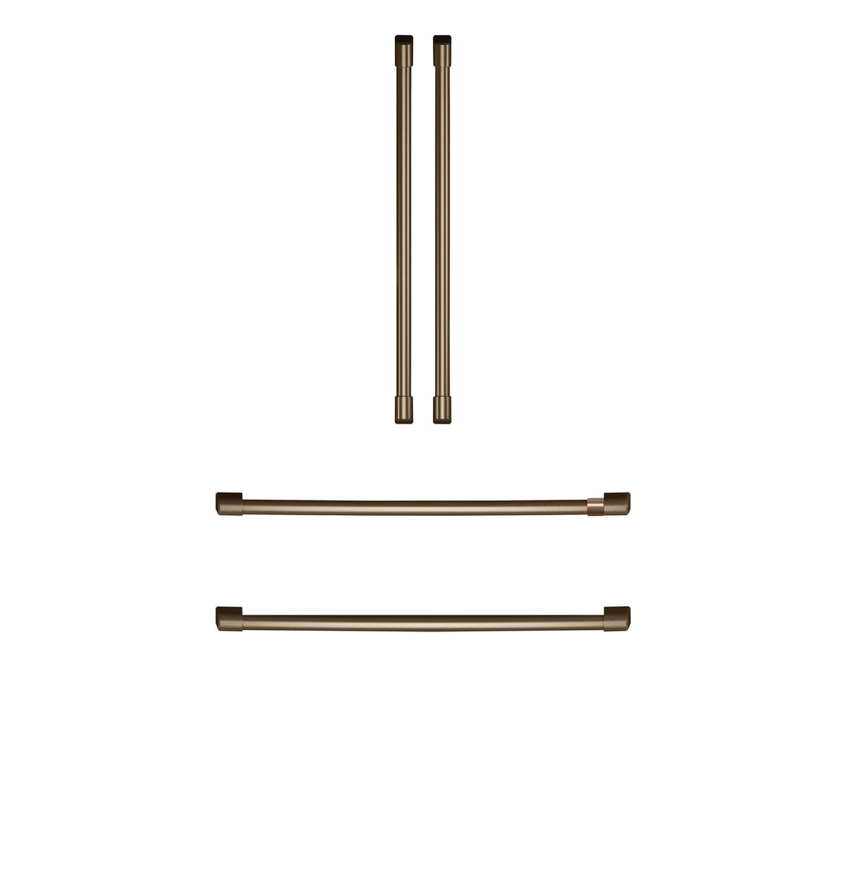 4-Door French Door Refrigerator 4 Piece Handle Kit - Brushed Bronze