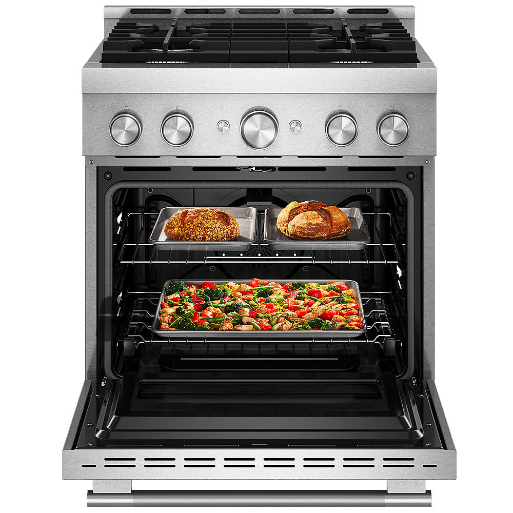 4.1 Cu. Ft. 30" 4 Burner Commercial-Style True Convection Gas Range