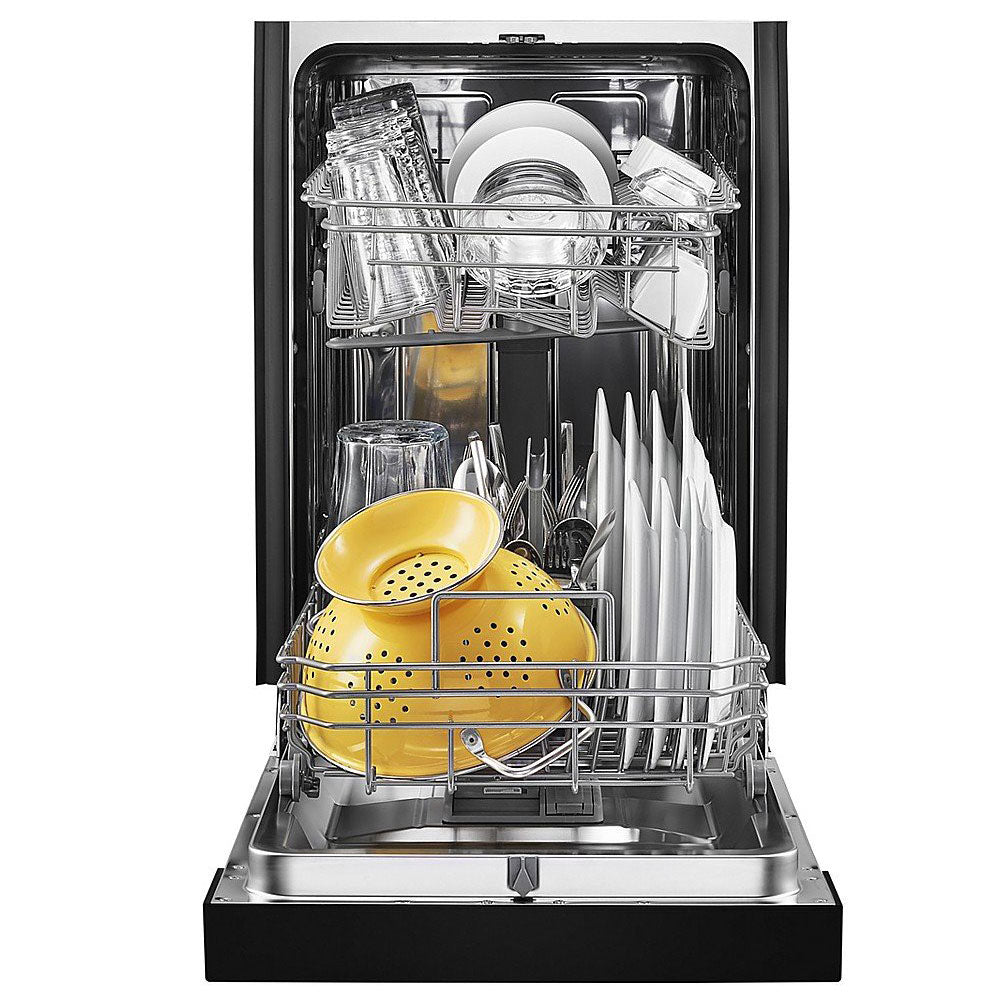 Small-Space Compact Built-In Dishwasher with Stainless Steel Tub - Black