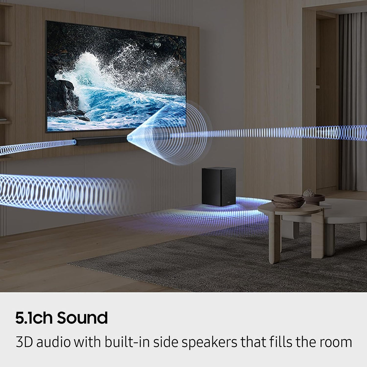 Samsung B-series HW-B750F 5.1 Ch DTS Virtual:X Soundbar with Subwoofer