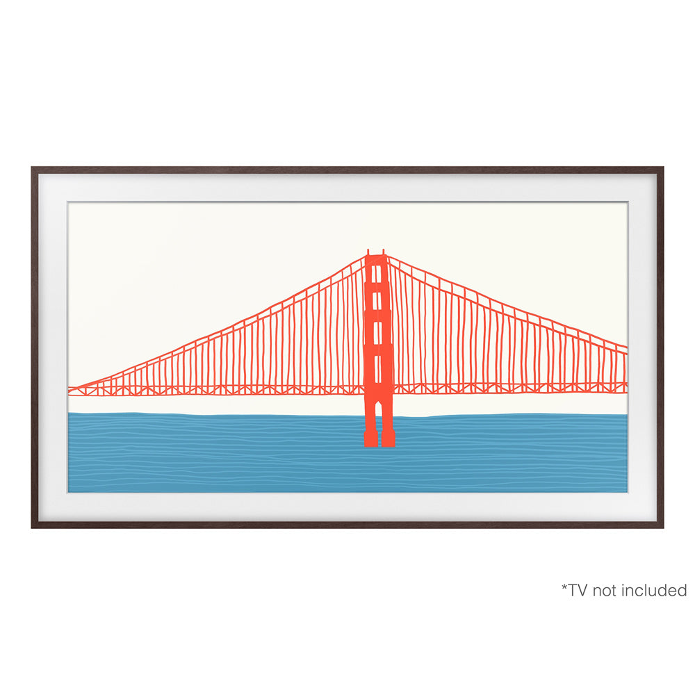 55-Inch Customizable Frame Bezel - Modern Brown