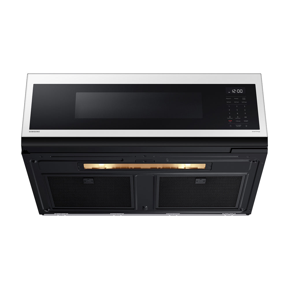 BESPOKE 1.1 CuFt SLIM Over-the-Range Microwave in White Glass