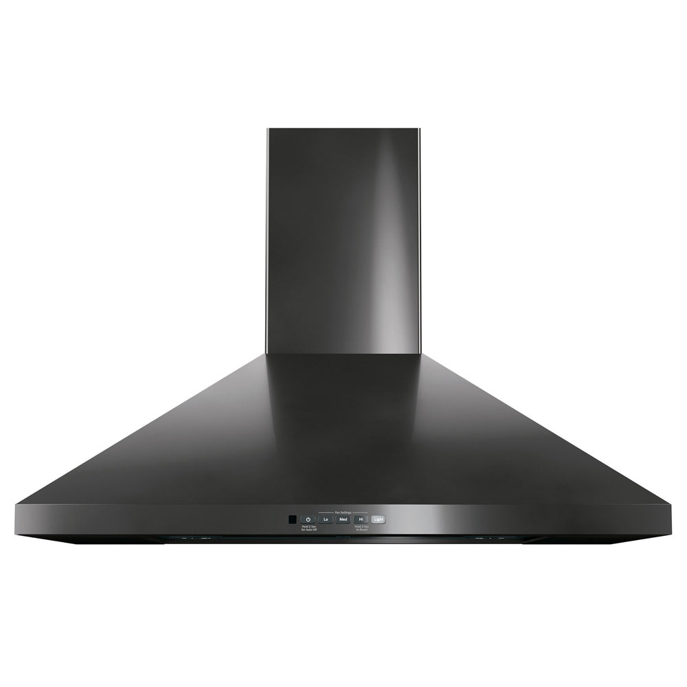 30-inch Wall Mount Chimney Hood - Black Stainless Steel