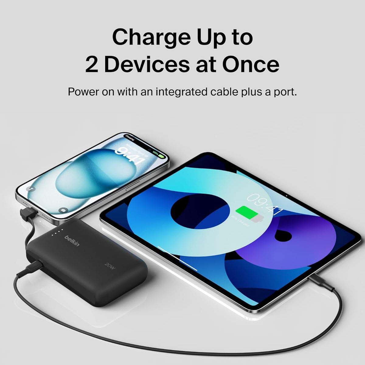20W Portable Charger Power Bank - Black