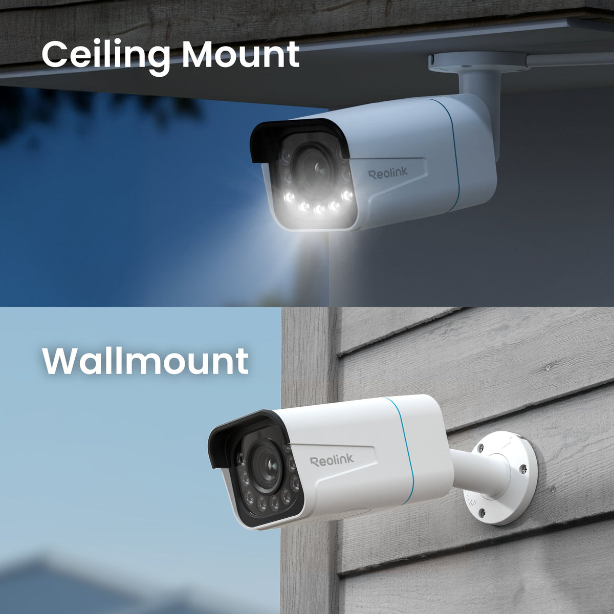 4K 8MP Outdoor Wired PoE Security IP Camera with 5X Optical Zoom - White