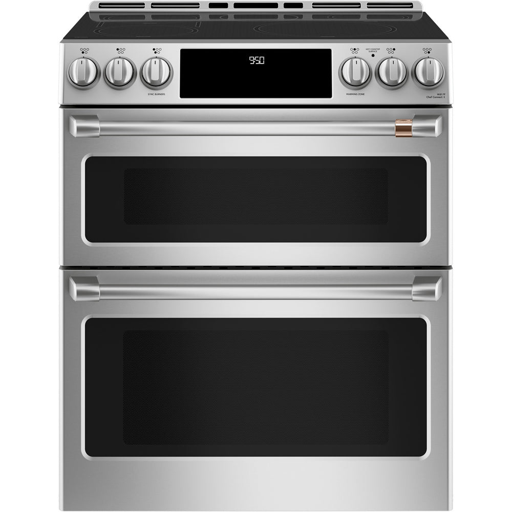 6.7 CuFt Smart Convection Slide-In Double Oven Range in Stainless Steel